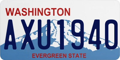 WA license plate AXU1940