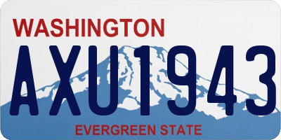 WA license plate AXU1943