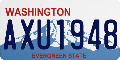 WA license plate AXU1948