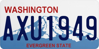 WA license plate AXU1949