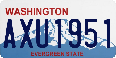 WA license plate AXU1951