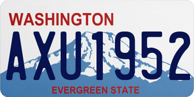 WA license plate AXU1952