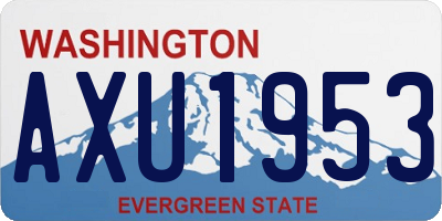 WA license plate AXU1953