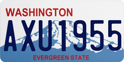WA license plate AXU1955