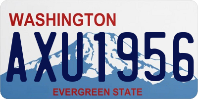 WA license plate AXU1956