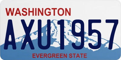 WA license plate AXU1957