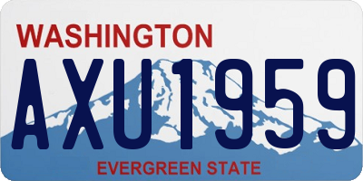 WA license plate AXU1959