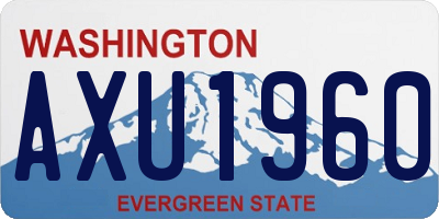 WA license plate AXU1960