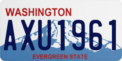 WA license plate AXU1961