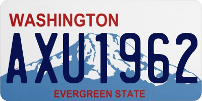 WA license plate AXU1962