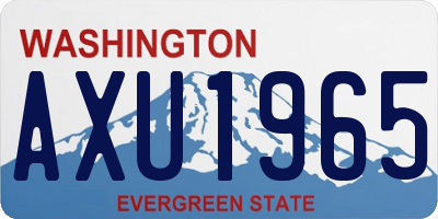 WA license plate AXU1965