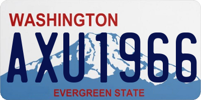 WA license plate AXU1966