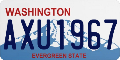WA license plate AXU1967