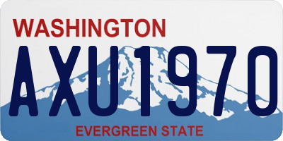WA license plate AXU1970