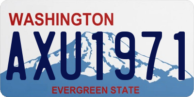 WA license plate AXU1971