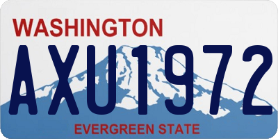 WA license plate AXU1972