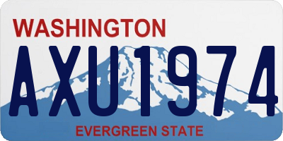 WA license plate AXU1974