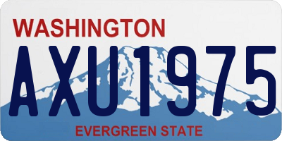 WA license plate AXU1975
