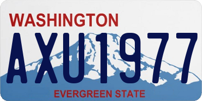 WA license plate AXU1977