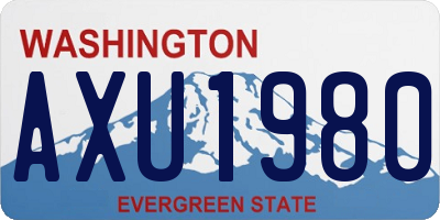 WA license plate AXU1980