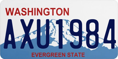WA license plate AXU1984