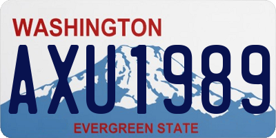 WA license plate AXU1989