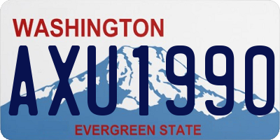 WA license plate AXU1990