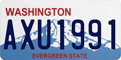 WA license plate AXU1991