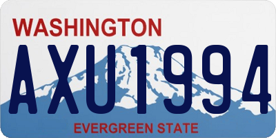 WA license plate AXU1994