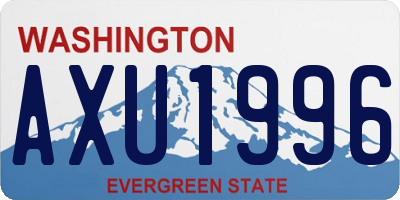 WA license plate AXU1996