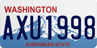 WA license plate AXU1998