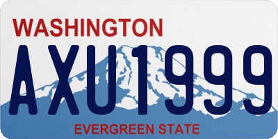 WA license plate AXU1999