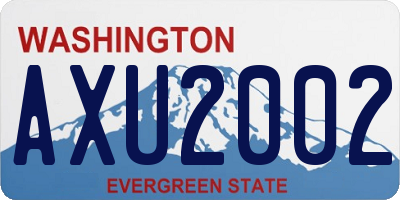 WA license plate AXU2002