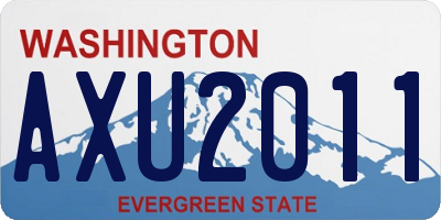 WA license plate AXU2011