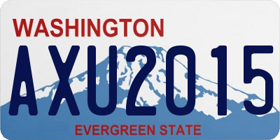WA license plate AXU2015