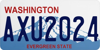 WA license plate AXU2024