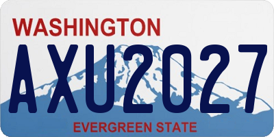 WA license plate AXU2027