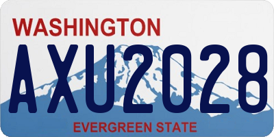 WA license plate AXU2028