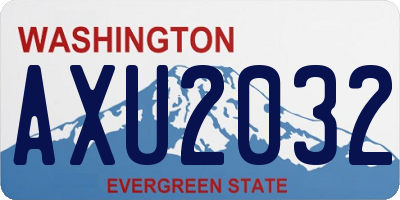WA license plate AXU2032
