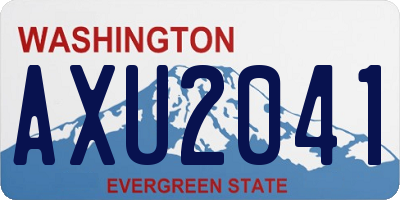 WA license plate AXU2041