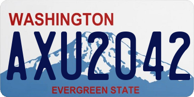 WA license plate AXU2042