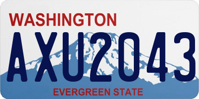 WA license plate AXU2043