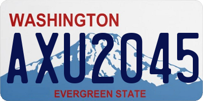 WA license plate AXU2045