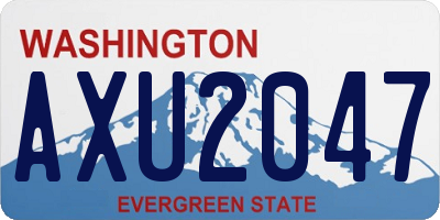 WA license plate AXU2047