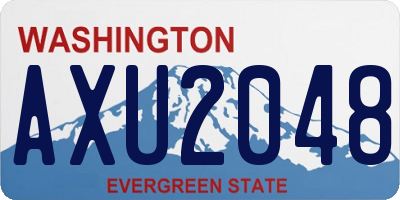 WA license plate AXU2048