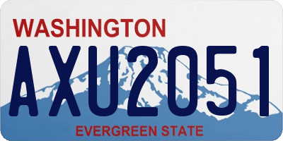 WA license plate AXU2051