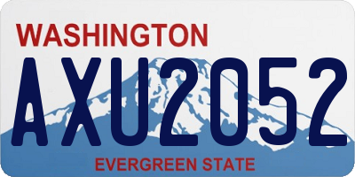 WA license plate AXU2052