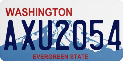 WA license plate AXU2054