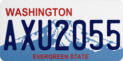 WA license plate AXU2055