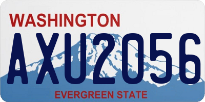 WA license plate AXU2056